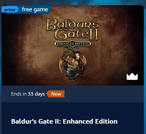 Get Baldur’s Gate II: Enhanced Edition Free with Prime Gaming