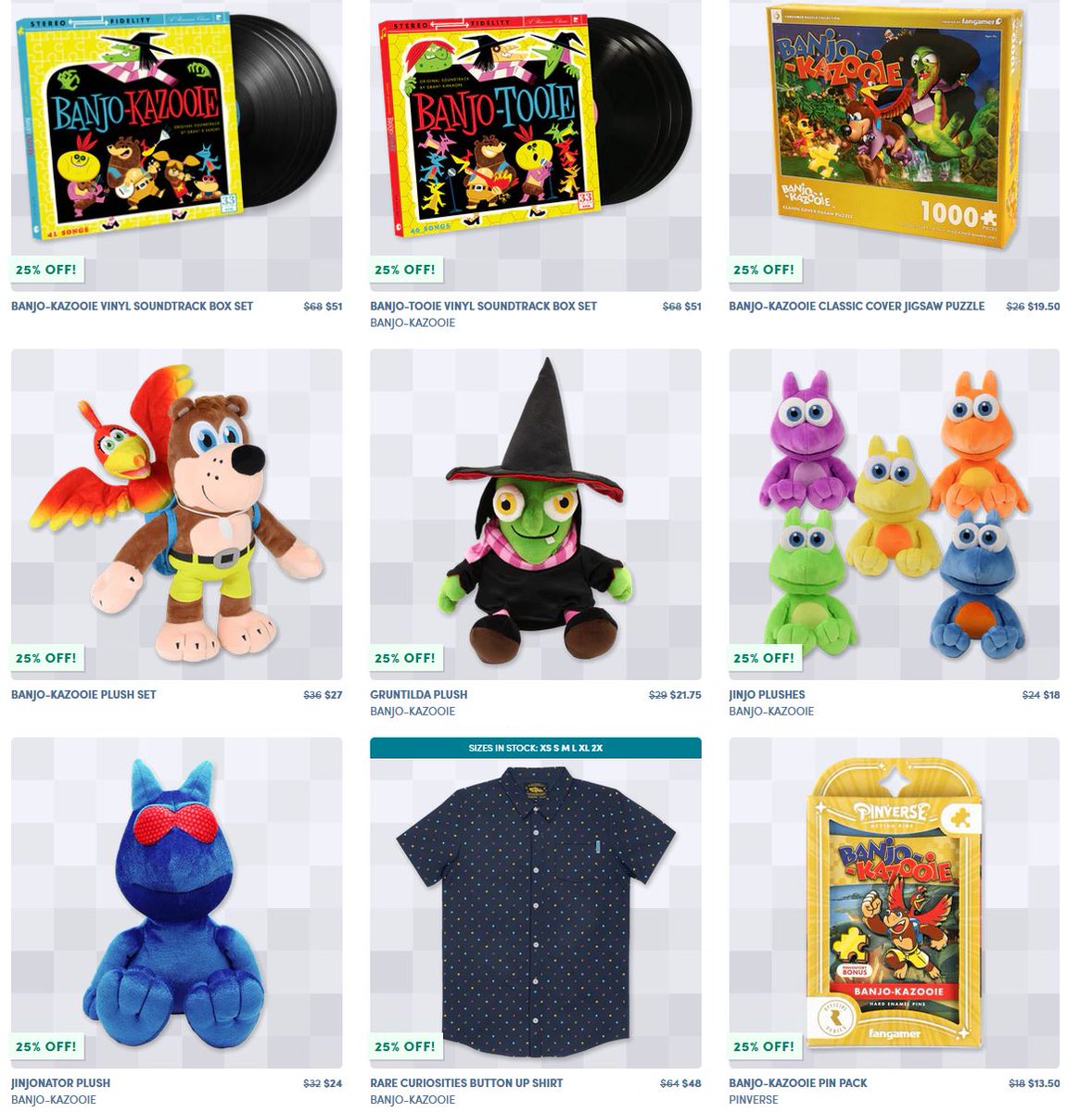 25% Off Banjo-Kazooie Gear!